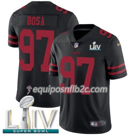 Camiseta Hombre NFL San Francisco 49ers Nick Bosa 97 Nike Negro 2020 Super Bowl LIV